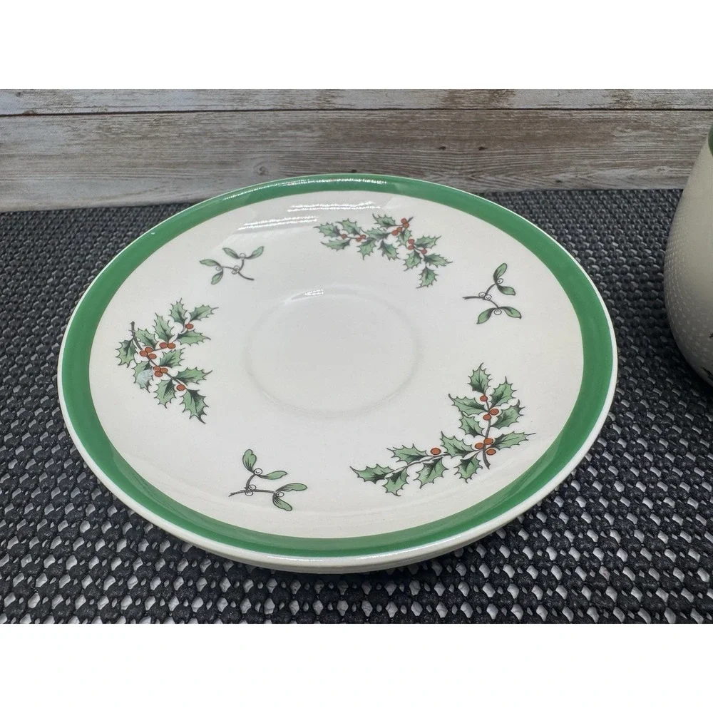 3 Pc Set Vintage Spode Christmas Tree Cup and Saucers S 3324 90's England